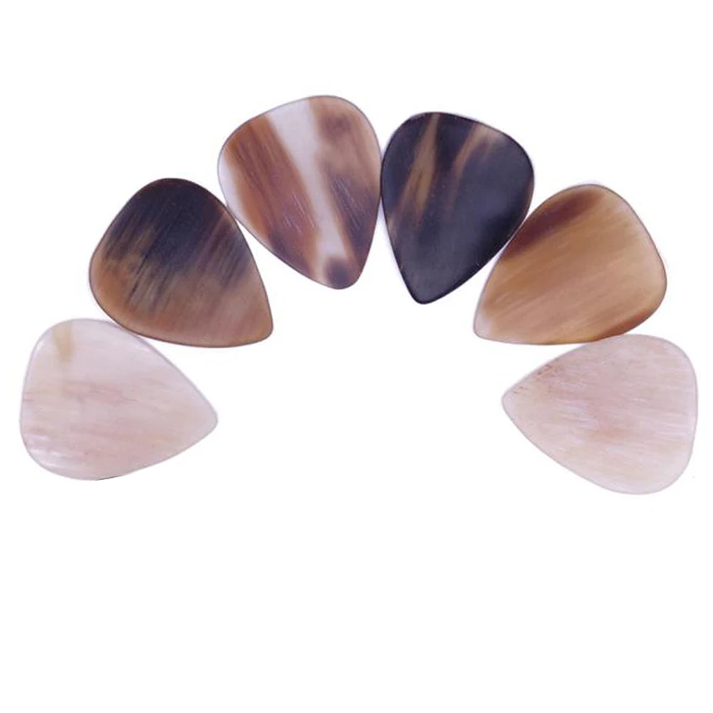 Guitar Natural Horn Picks Ukulele Acoustic Folk Guitar Bass Plectrum Thumb Picks Lightweight Portable Music Elements