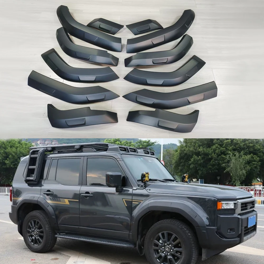

For Toyota Land Cruiser Prado LC250 2024 2025 Modified Car Fender Flares Arch Wheel Eyebrow Protector Mudguard Sticker