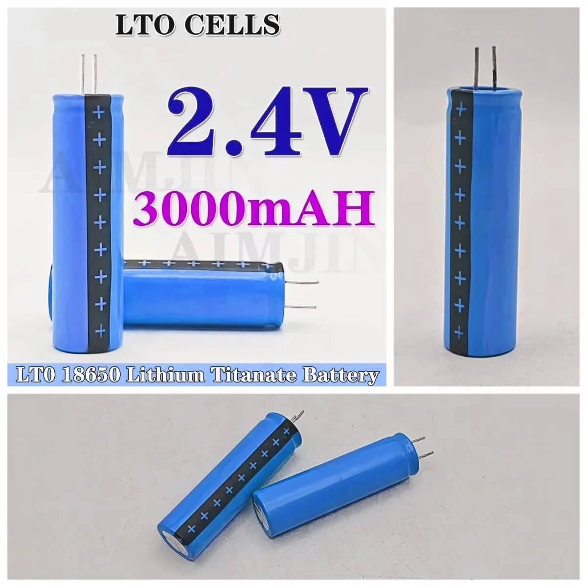 18650 Lithium Titanate Battery 15C Low-Temperature Rechargeable Battery 2.4V 3000mAh Battery 25,000 Cycles