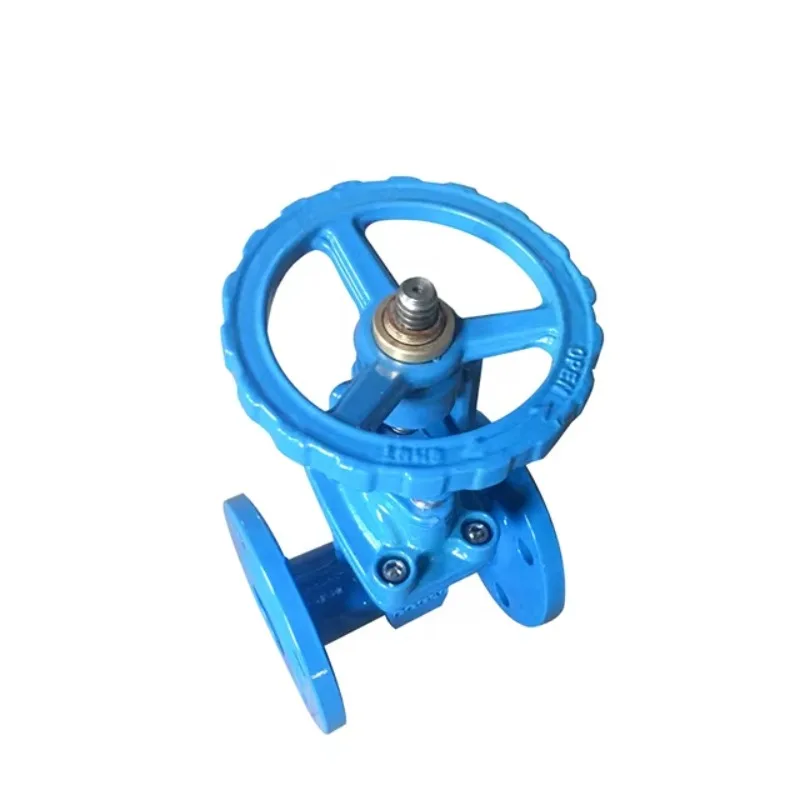 4インチDN100手動上昇ステム式弾性シートゲートバルブ、ダクタイル鋳鉄製ボディ、2CR13ハンドホイール付き、水用途向け