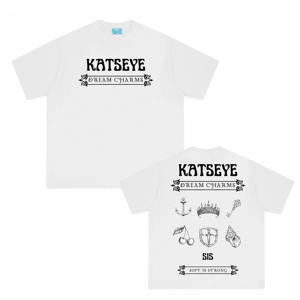 

Katseye Merch Dream Charms футболка, летняя высококачественная корейская групповая футболка для девочек, одежда из 100% хлопка с круглым вырезом, женские/мужские топы в стиле ретро