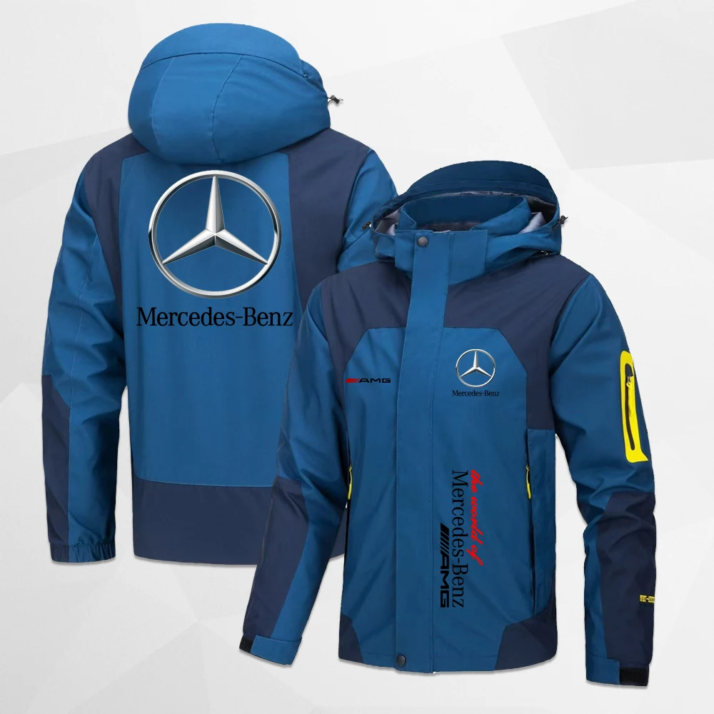 2024 men\'s and women\'s Mercedes Benz men\'s and women\'s autumn and winter cycling jackets, outdoor sports and leisure jackets