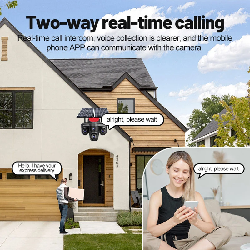 Wistino 8K في الهواء الطلق AI أربعة عدسات أربع شاشات 4G بطاقة Sim AOV CCTV لوحة طاقة شمسية PTZ كاميرا مراقبة الشبكة هياسي #4