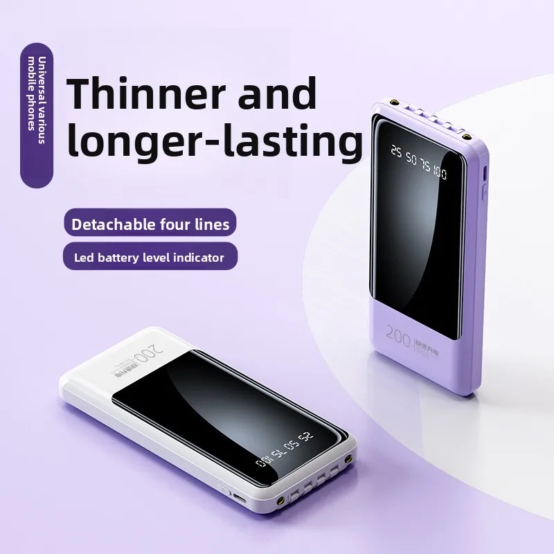 

Power Bank 20000mAh Fast-charging Portable and Shared Mobile Power Supply