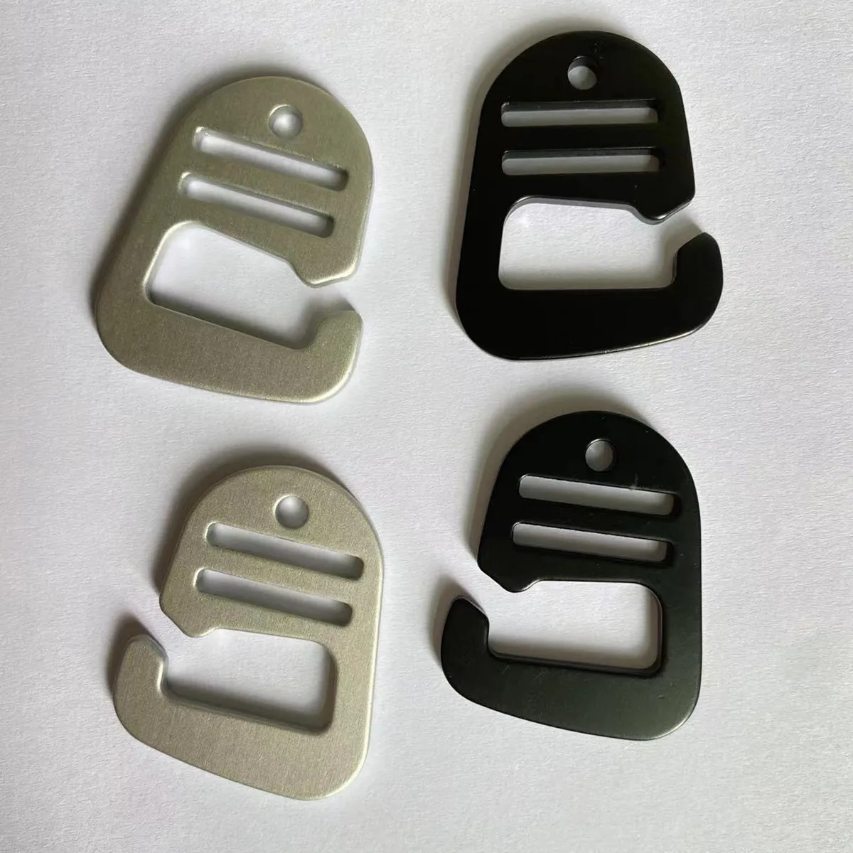 Aluminum Alloy Metal Release G Hook Buckles, Belt Side Strap Adjusters, Backpack Webbing, Pet Bag Webbing, Inner Diameter 20mm