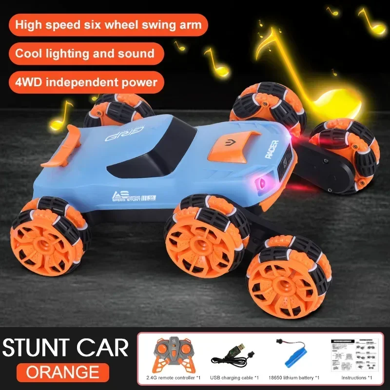 perfect rc cars gift set:6-wheel 2.4g remote control car,acrobatic deformation off-road rc drift car,electric car for kids toys