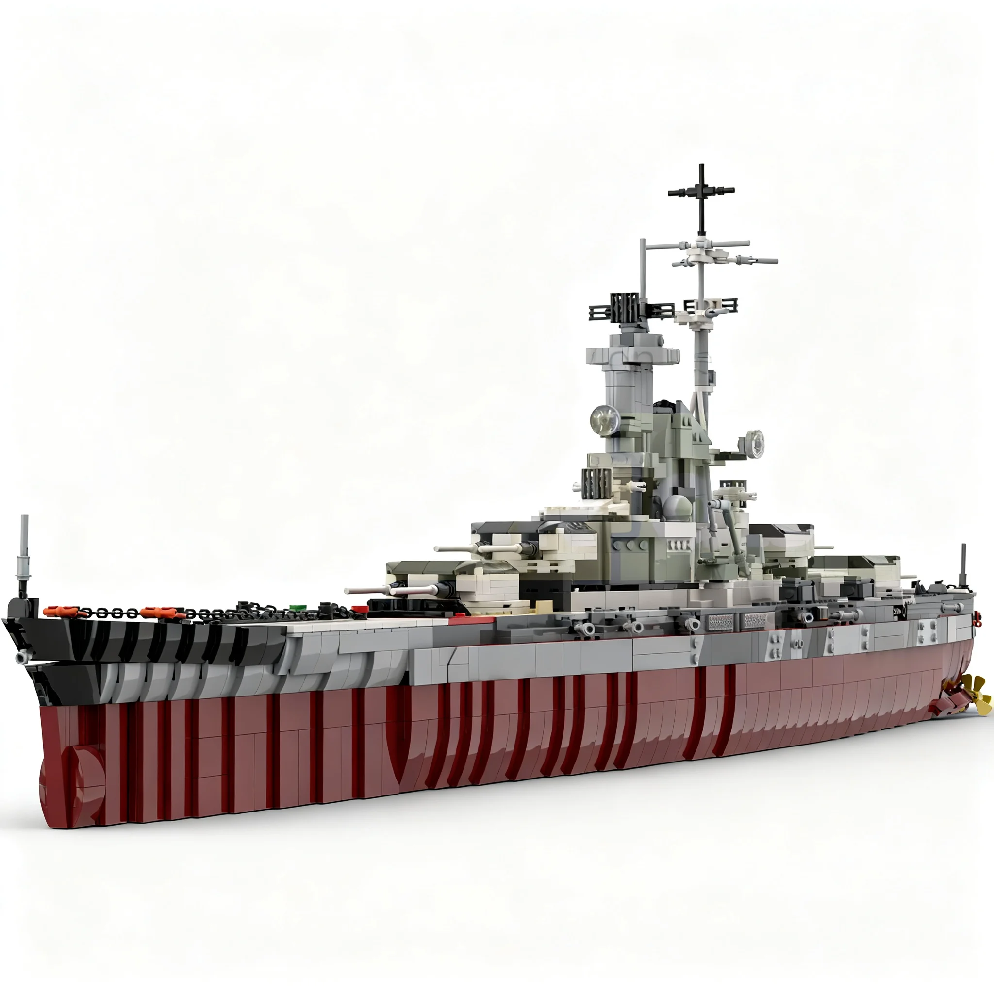 3519pcs MOC Prinz Heinrich Azur‑Lane AL Version Boat Model Building Blocks Christmas Gift Education Creative Birthday Display