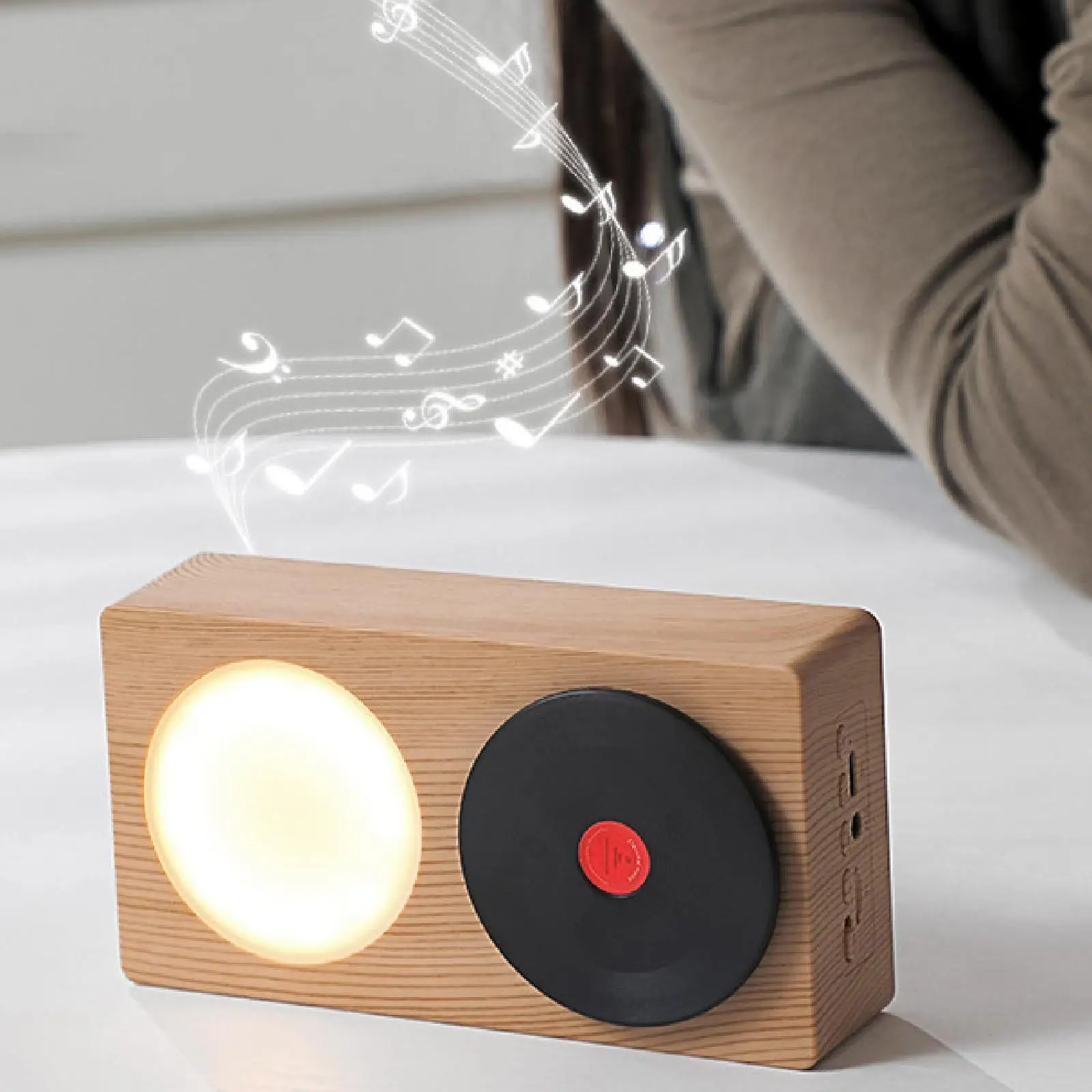 

Portable Speaker Birthday Gift Retro Home Audio Lightweight Mini Speaker for Apartment Bedroom Tabletop Living Room Party