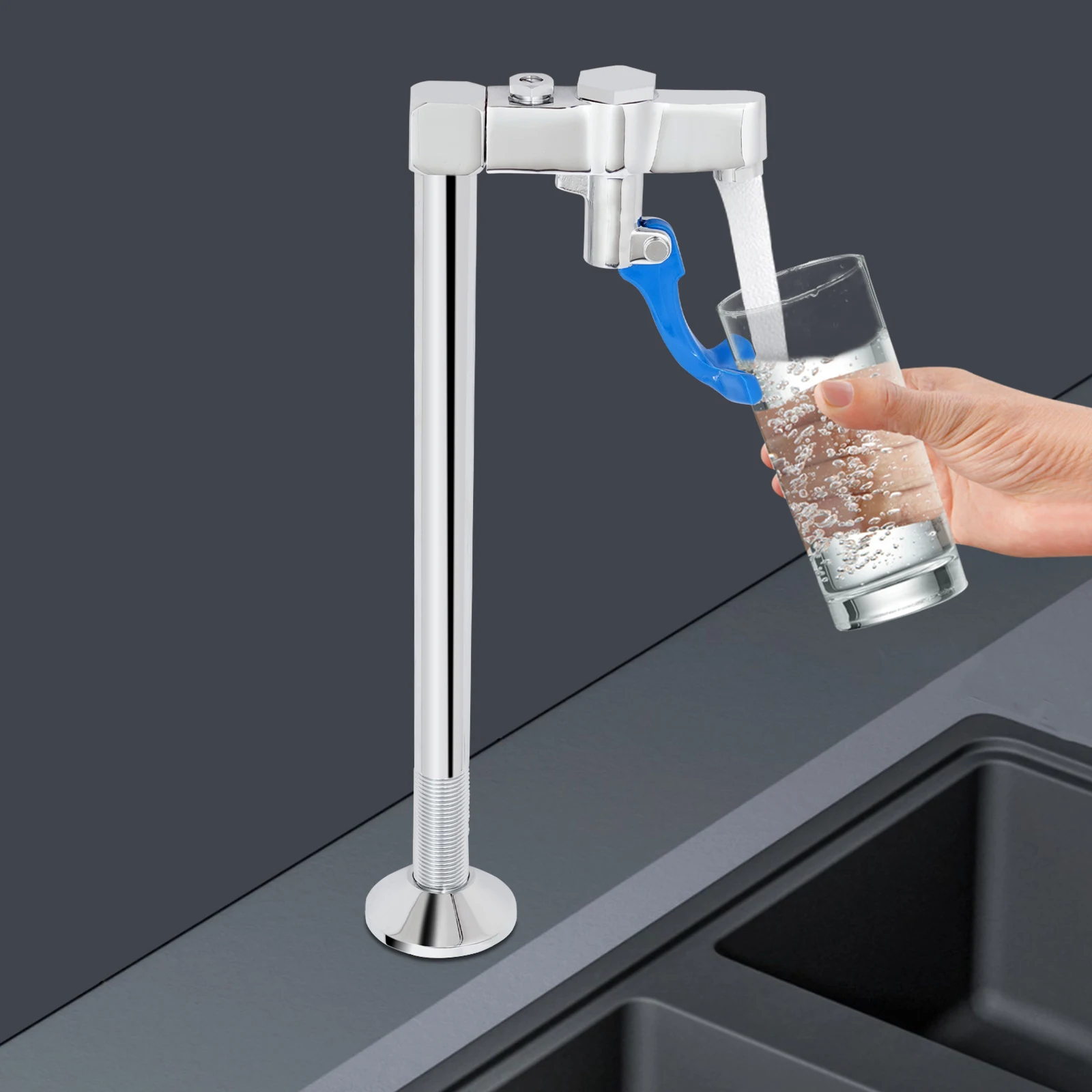 

Рестораны, кухни, регулируемый смеситель, стеклянный смеситель для кафе, бары, кран для водяной станции с обратной стороны, крепление на палубу