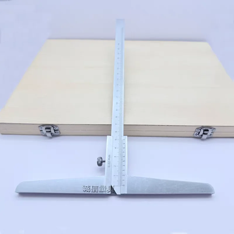 Long bridge depth Vernier caliper 200mm width crossbar big large groove hole measure tools step lengthen extend elongate base