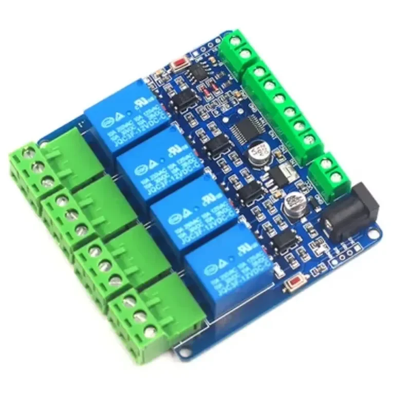 Modbus RTU 4 Way Relay Module DIY 4 Road Input 485 TTL Communication 4-Channel Input Relay Module NEW