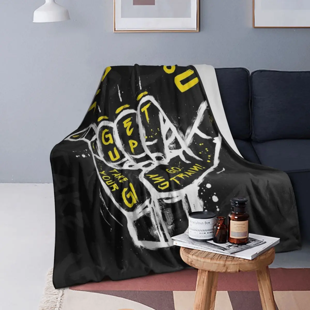 

Jiu-jitsu. Go Train Blankets Soft Warm Flannel Throw Blanket Bedding for Bed Living room Picnic Travel Home Couch