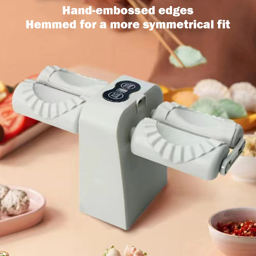 Double Head Dumpling Making Mould Wrap Two at A Time Automatic Dumpling Maker for Home and Kitchen for Dumpling and Pie Making