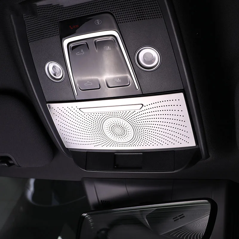 

Stainless Steel Read Light Horn Hood Trumpet Frame Cover Trim Car Interior Accessories For BYD Han EV 2023