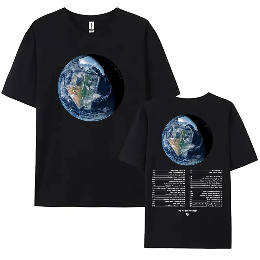 The Neighbourhood NBHD WOURLD TOUR 2026 T-shirt Short Sleeve Cotton Loose Tshirts Women Men Clothing O-neck Casual Print T Shirt