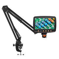 ABZV-RIEVBCAU Flexible Microscope Arm Stand,Adjustable Metal Bracket Coin Microscope Mount Compatible with DM4 DM7 DM9