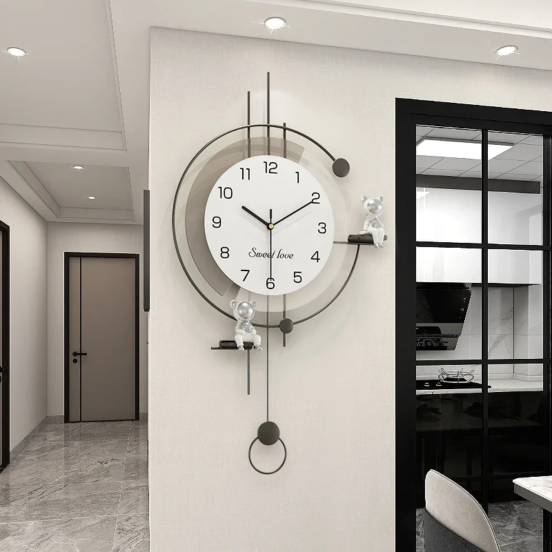 Unique Silent Nordic Wall Clock Vertical Design Modern Aesthetic Wall Clock Watch Living Room Reloj Pared Home Decoration