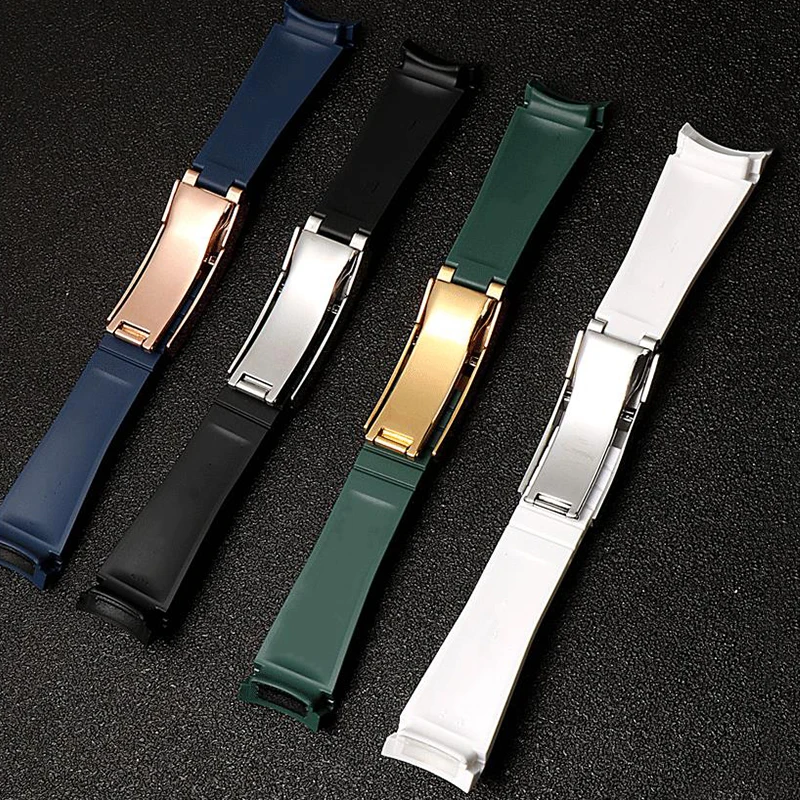 Watch Band for Rolex DAYTONA SUBMARINER Yacht-Master GMT Explorer Silicone 20mm Rubber Accessorie Watch Strap 20mm 21mm
