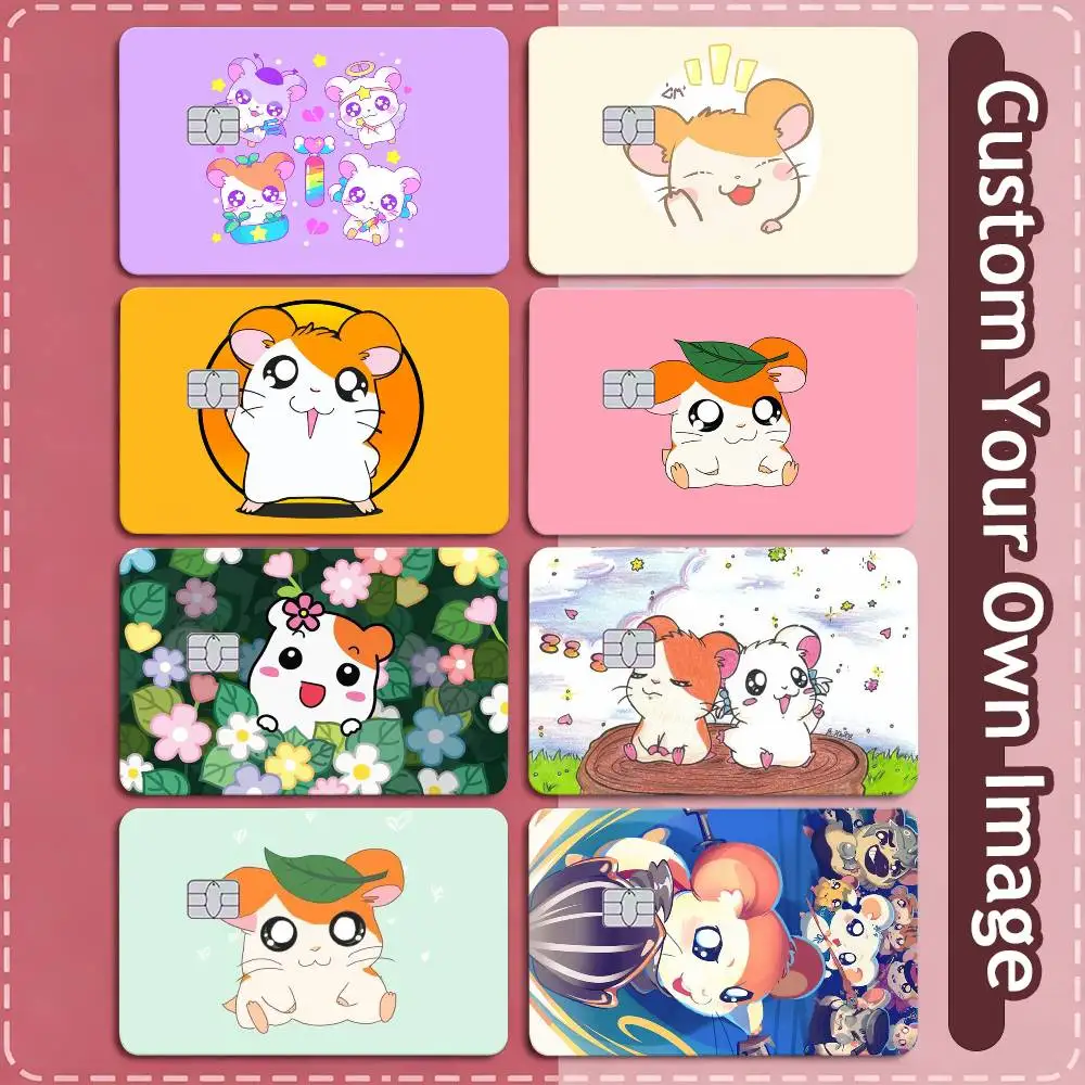 H-Hamtaro Credit Card HD Stickers Game Card Decal Small Chip Waterproof Sticker Gift