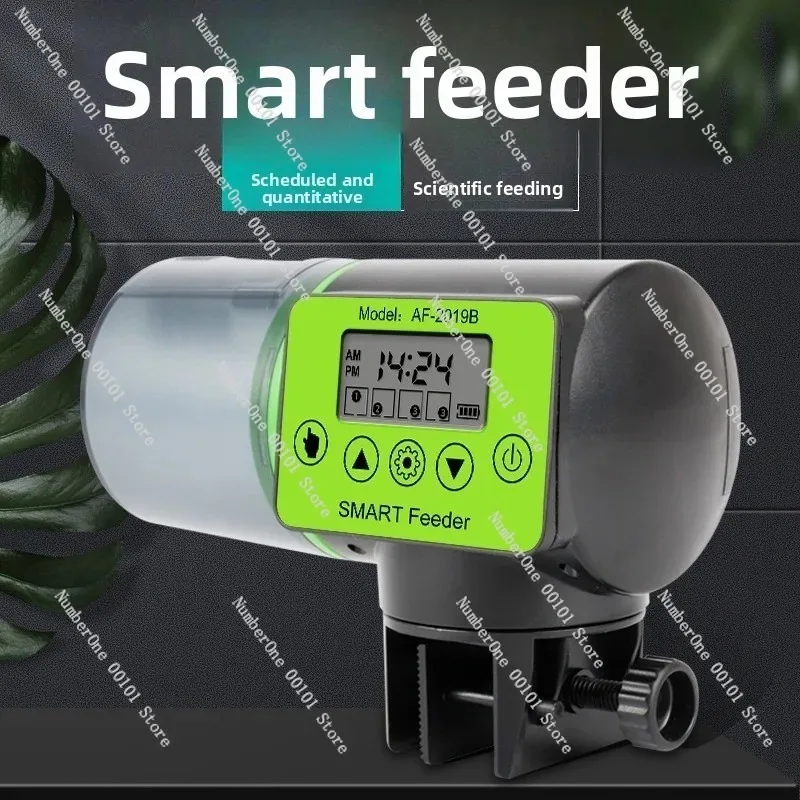 Automatic Fish Feeder with Smart Timer for Aquarium Vacation Battery USB Programmable Fish Food Dispenser