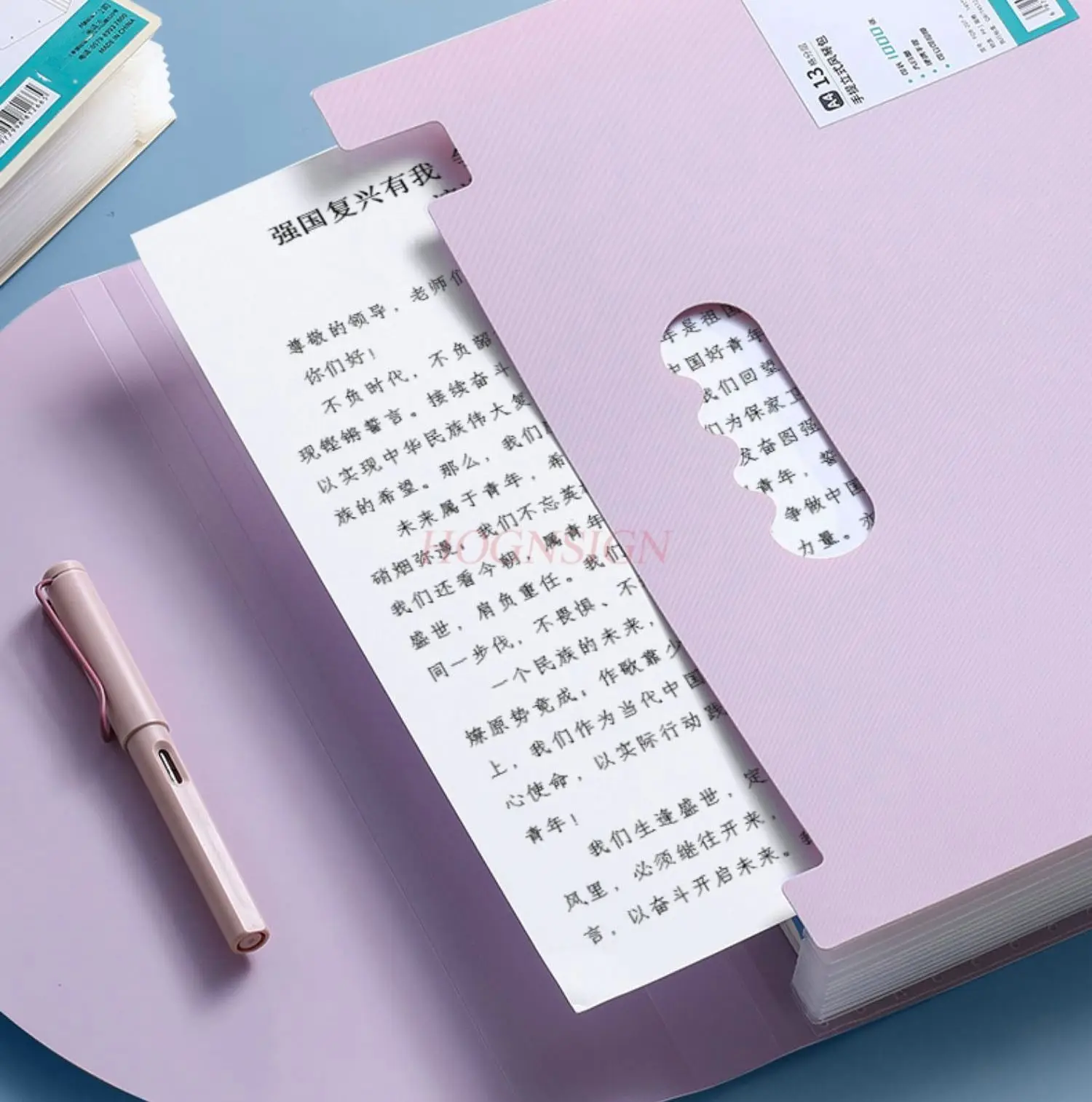 A4 Organ Bag Folder Student specific Large Capacity Middle and High School Students Handheld Multi layer Exam Paper Clip Data