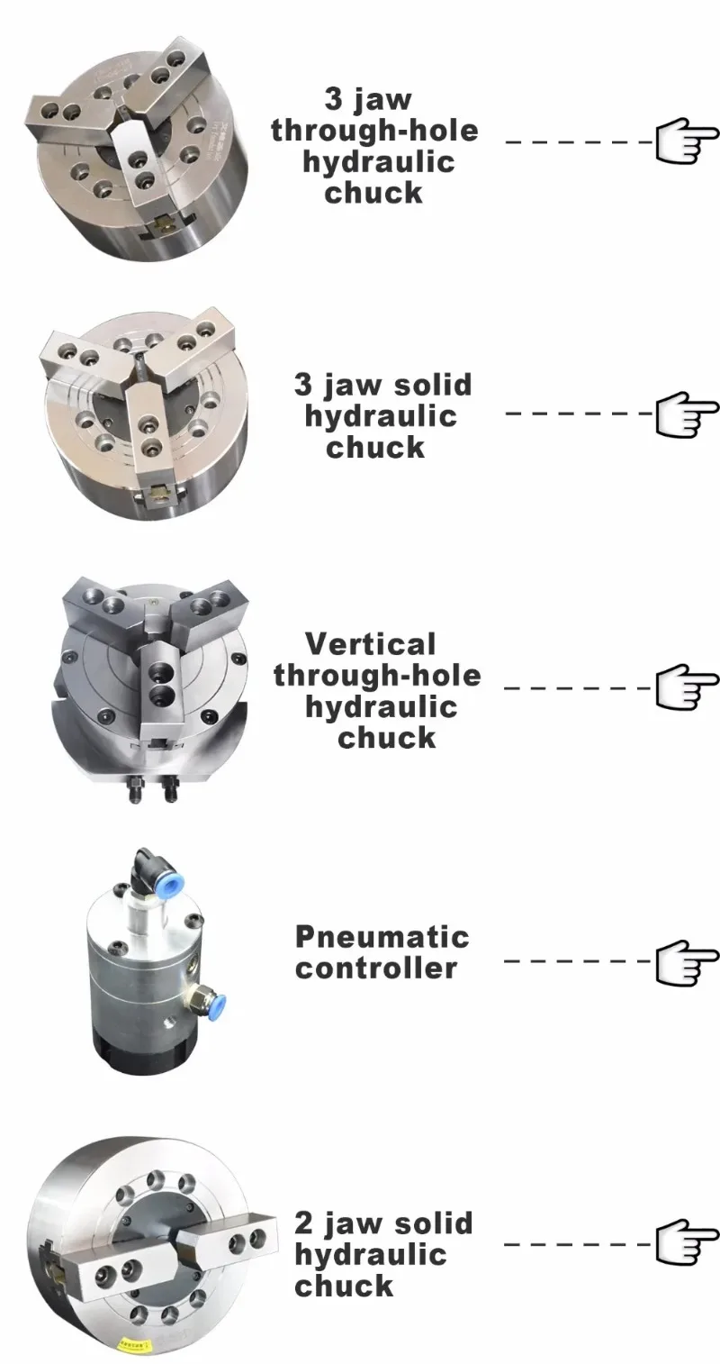 Open Center Rotating Pneumatic Clamping Cylinder Fixture Parts Suitable For CNC Composite Lathe Turning Milling Processing