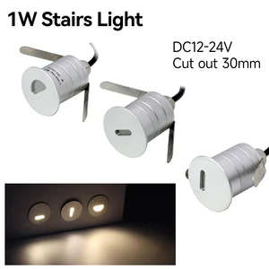 LED 1W Wall Lamp Ground Garden Path Floor Lights Yard Lamp Landscape Light Recessed LED Step Lamps Pathway Wall Corner Lighting