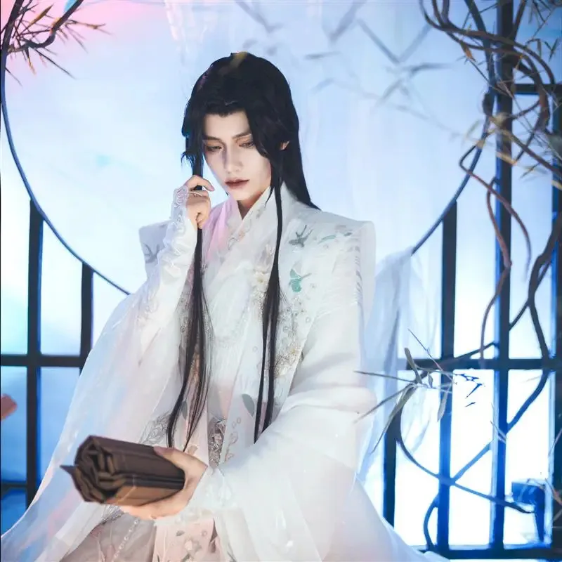 Антикварный универсальный стиль Hanfu, парик Chu Wanning, костюм мастер Xia Si Ni Xie Lian, разделенный головной убор на Хэллоуин