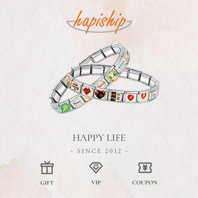 Hapiship 2024 Fashion Women\'s Stainless Steel Unique Shiny Watch Bracelet for Party Friend Wife Birthday DIY Jewelry Gift G018