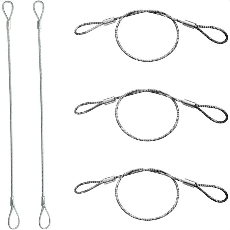 

5 Pack Lage Lock Safety Cable Stainl Steel Cable with Loops Stainl Steel Safety Cable Safety Cable Lock Braided Steel Coated Sa