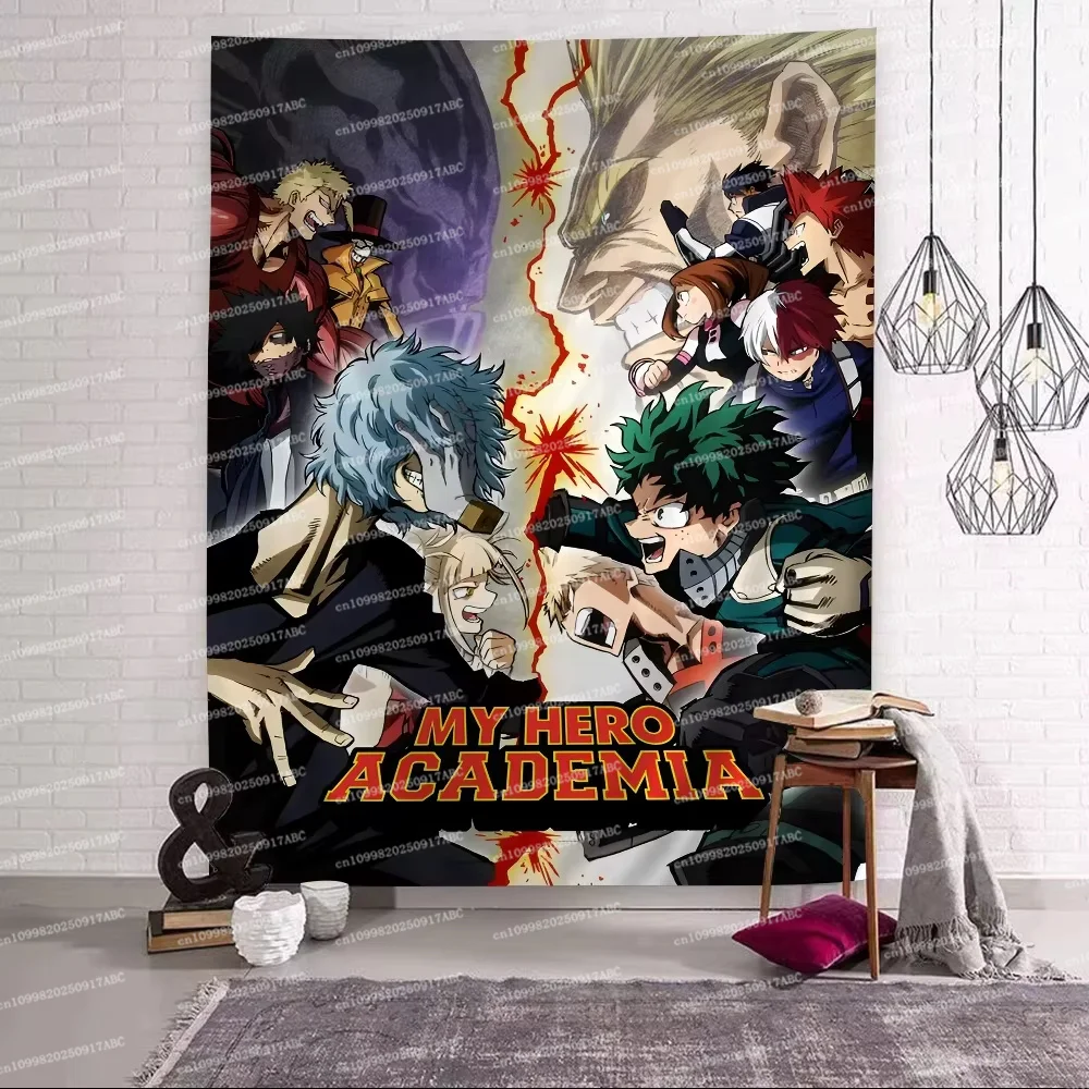 Wall Tapestry VIKAMA My Hero Academia Tapestry Anime Surrounding Bedroom Study Room Dormitory Game Room Decoration Home Tapestry view 5