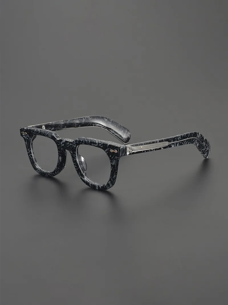 

Vintage Thick Acetate Glasses Frame Men Myopia Reading Custom Logo Eyewear Handmade Retro Women Optical Prescription Eyeglasses