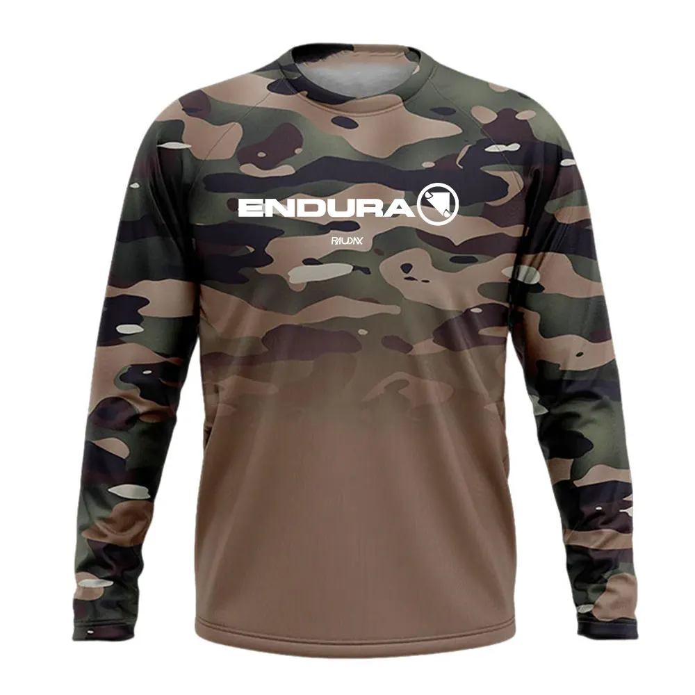

2025 Autumn Outdoor Riding Motocross Jersey Mountain Bike Long Sleeve T-Shirt For Men Loose Breathable Quick Dry Cycling Clothes