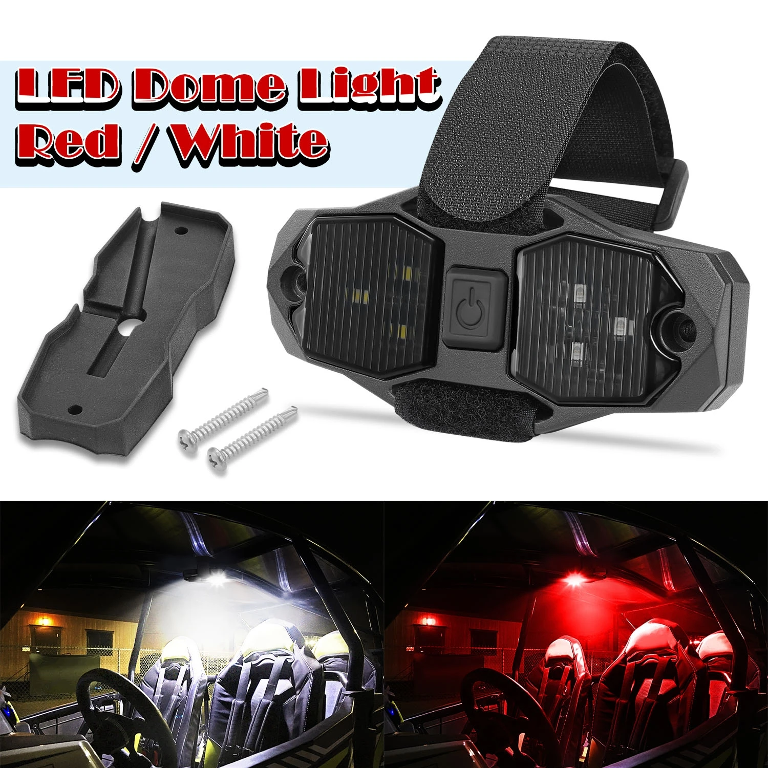 Para jeep wrangler jk 2007-2018 universal iluminação interior barra de rolo montagem 6 led cúpula cabine gaiola lâmpada captador caminhão barco rv