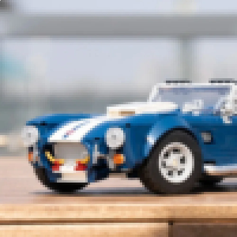 1241PCS Fantasy Long-Hood Open-Top Racer Model Building Blocks Christmas Toy for Family Decor Gifts view 5