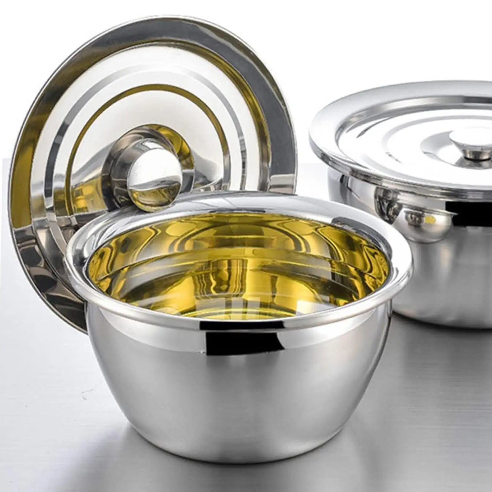 304 Stainless Steel Grease Container with Lid Grease Canister Multifunctional Oil Container for Home Kitchen Party Restaurant