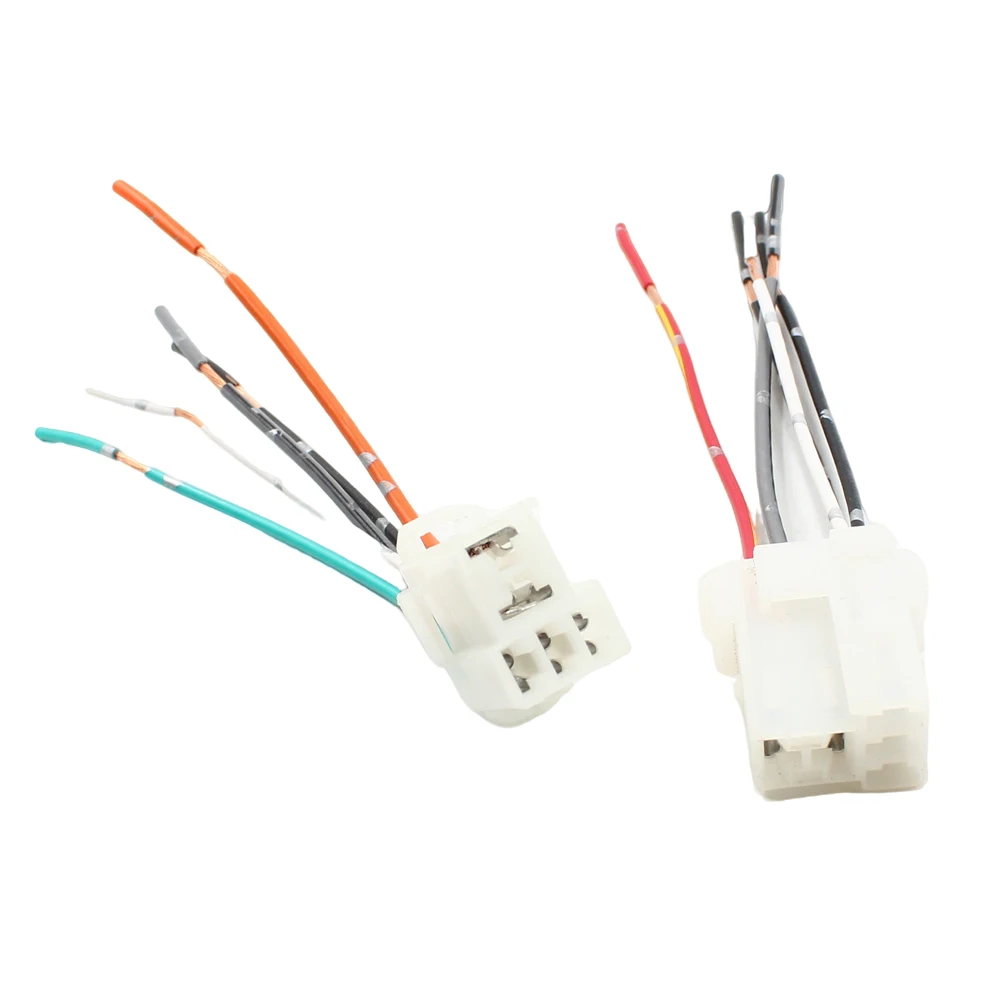 50Pcs Automotive Violet Relay Socket 4/5Pin with Wire And Terminal 12V/24V 30A/40A Modified Nylon Flame Retardant for Auto Parts