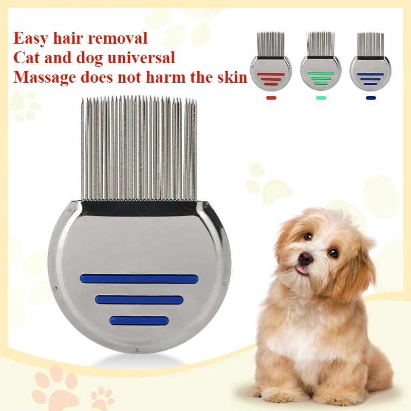 Stainless Steel Terminator Lice Comb Children Hair Removal Headdress Super Density Teeth Remove Nits Comb Dog Brushes Accessory