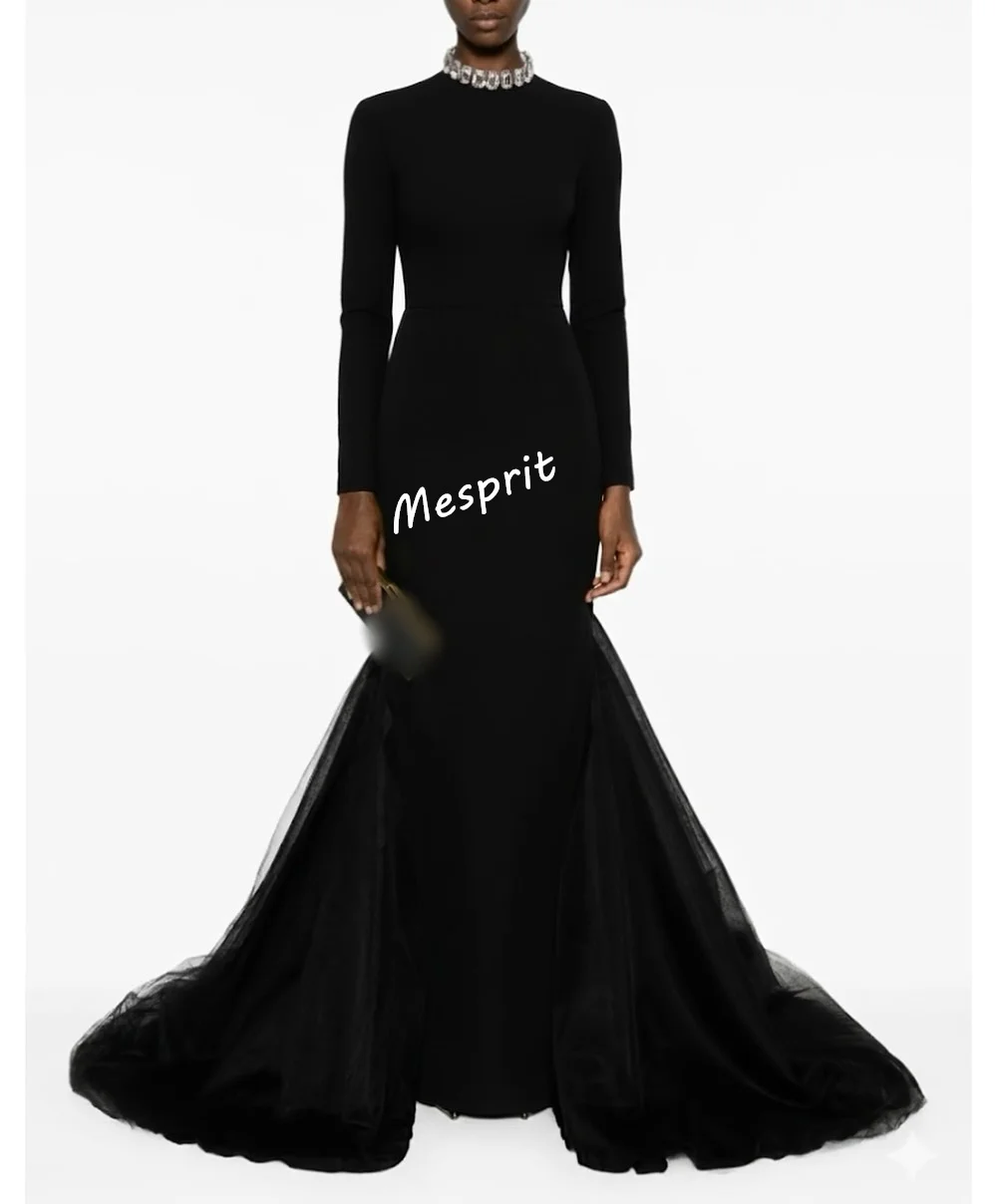 カスタマイズされたグリッター気質ハイカラーマーメイドロングドレスオーダーメイドの機会セレブドレスフォーマルイブニングパーティードレス