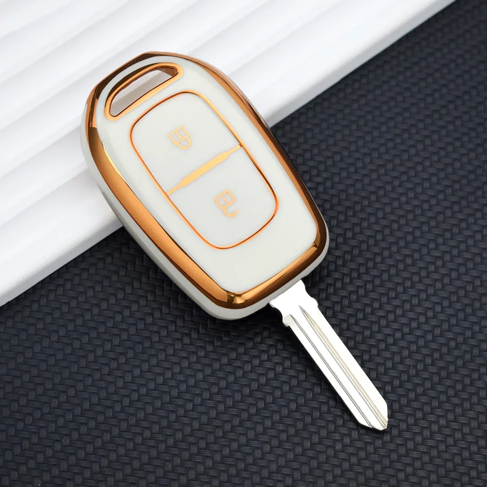 2 Buttons TPU Car Key Cover Case Fob for Renault Kwid Traffic Symbol Fit Dacia Sandero Logan Duster 2016 2017 2018 Protect Shell