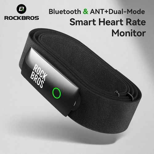 ROCKBROS-Sensor de ritmo cardíaco para bicicleta, Bluetooth 4,0, ANT + correa para el pecho, Monitor de ritmo cardíaco para Garmin Wahoo GPSPORT, ordenador para bicicleta