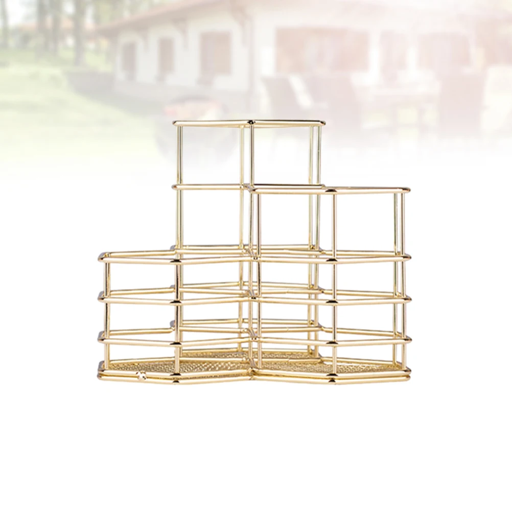 

Iron Pen Holder Brush Makeup Brushes Container Stationery Organizer Desktop