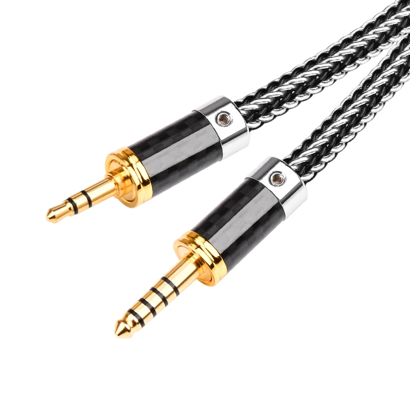 ATAUDIO HiFi 4,4 mm auf 3,5 mm Audiokabel, hochwertiges 16 Teile OCC, versilbertes 4,4 mm auf 3,5 mm Klinken-Balance-Kabel für Verstärker 3