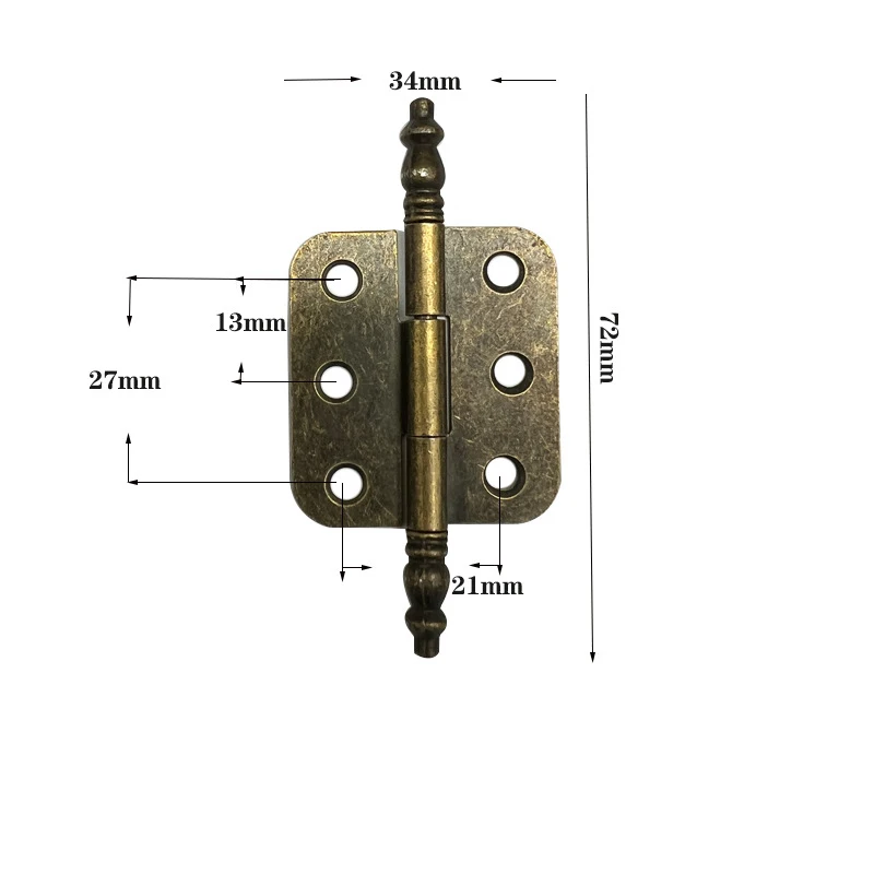 1PC Antique Bronze/Black Hinge with Screws for Craft Box Jewelry Wood Case Gift Chest Furniture Folding Hinges