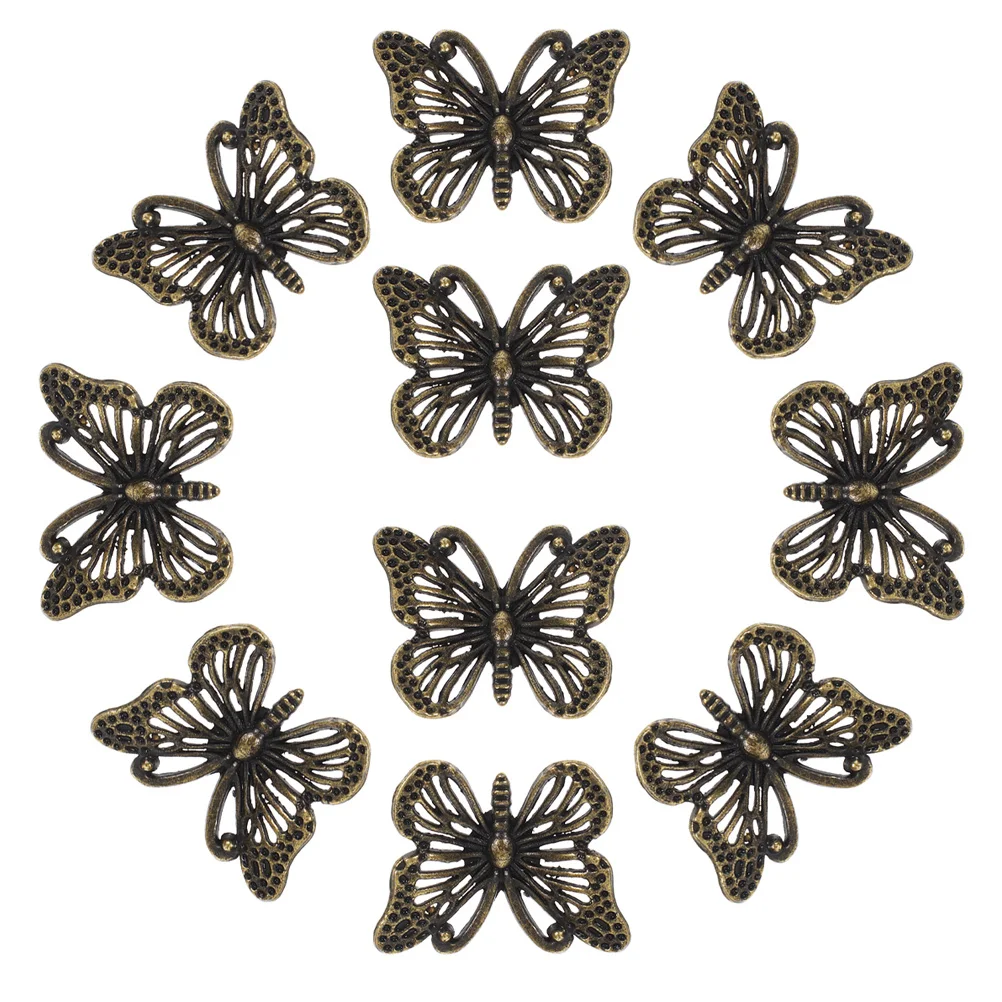 

12Pcs Butterfly Shape Drawer Knobs Vintage Decorative Handles Single Hole Pulls for Cabinets Closets Wardrobe Furniture Handle
