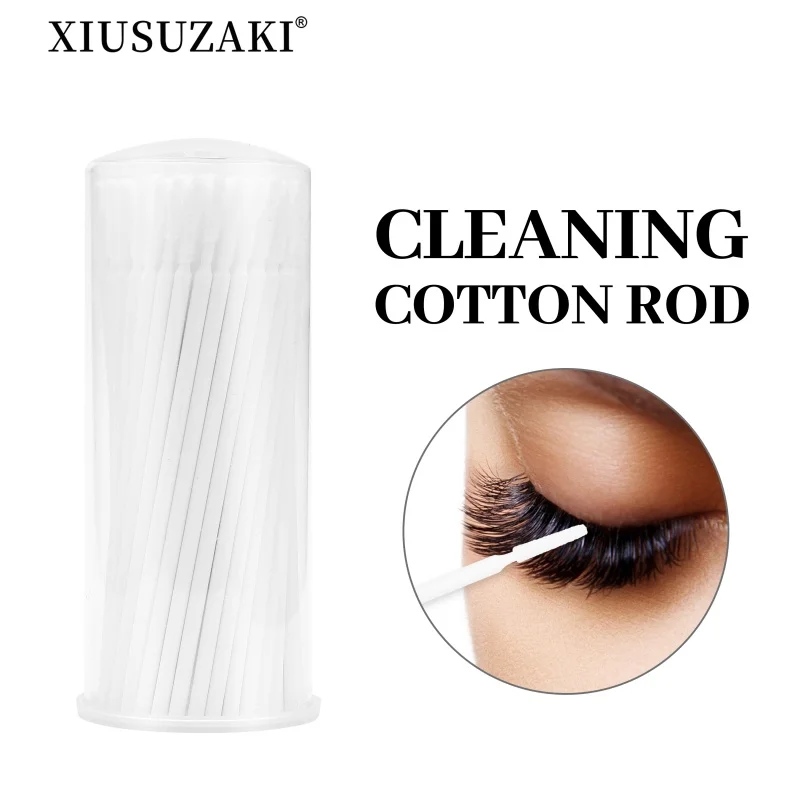 XIUSUZAKI 100 unids/pack maquillaje de pestañas Maquiagem aplicadores desechables duraderos cepillo de máscara herramienta de limpieza de pegamento de pestañas