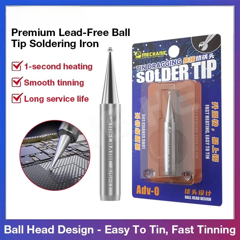 

МЕХАНИК Adv-O, 1-секундный быстрый нагрев, бессвинцовый шариковый наконечник, припой, железный наконечник, прецизионный сварочный инструмент BGA