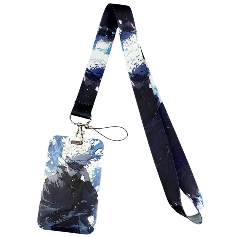 Jujutsu Kaisen Keychain Lanyards Id Badge Holder ID Card Pass Gym Mobile Phone Badge Holder Key Strap Webbings Ribbons Gifts