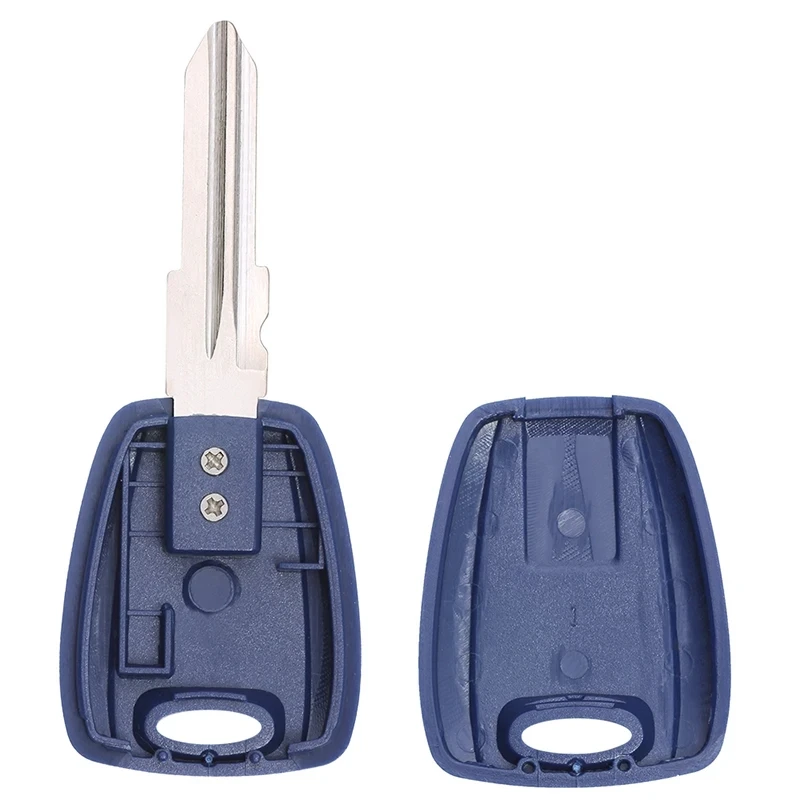 KEYECU Case for Fiat 500 Ducato Punto Stilo Panda Uncut Ignition Transponder Key Shell Cover ID48 / T5 Chip SIP22 / GT15R Blade