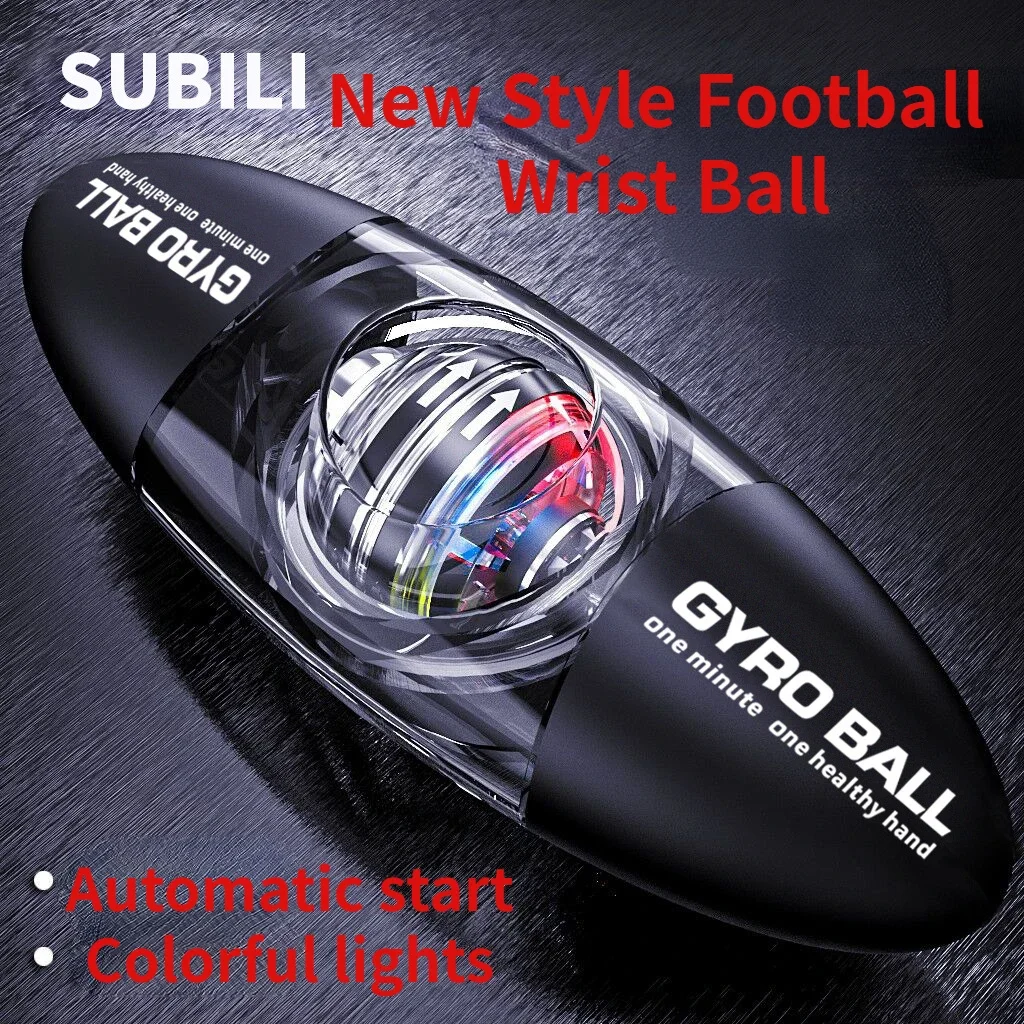 Gyro Power Ball Colorful LED Lights Hand Strengthener Gyroscope Power Wrist Ball Autostart Gyroball Grip Exerciser Muscle Relax